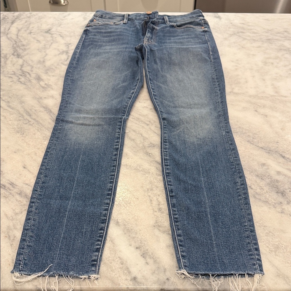 MOTHER Women's Blue Straight-Leg Jeans